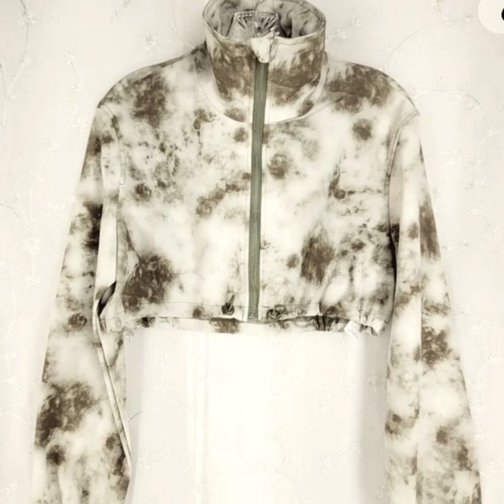Zara Cropped Lightweight Full Zip Jacket Size Medium